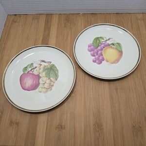 Set Of 2 Fondeville New York Fruit Salad Plate or Dessert Plate